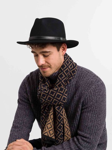 bugatti Hat 'Fedora' in Black: front