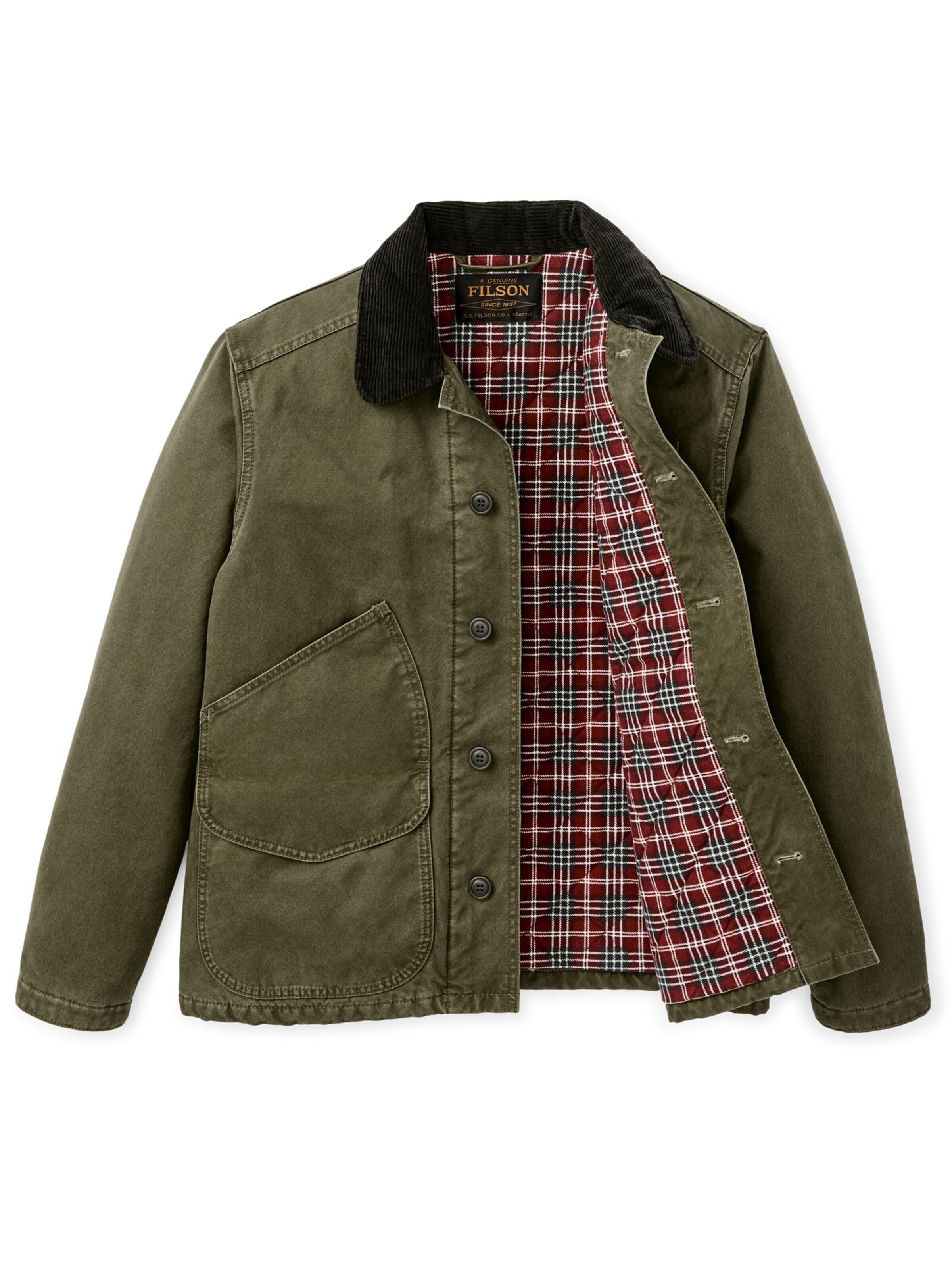 Veste mi-saison Filson en vert