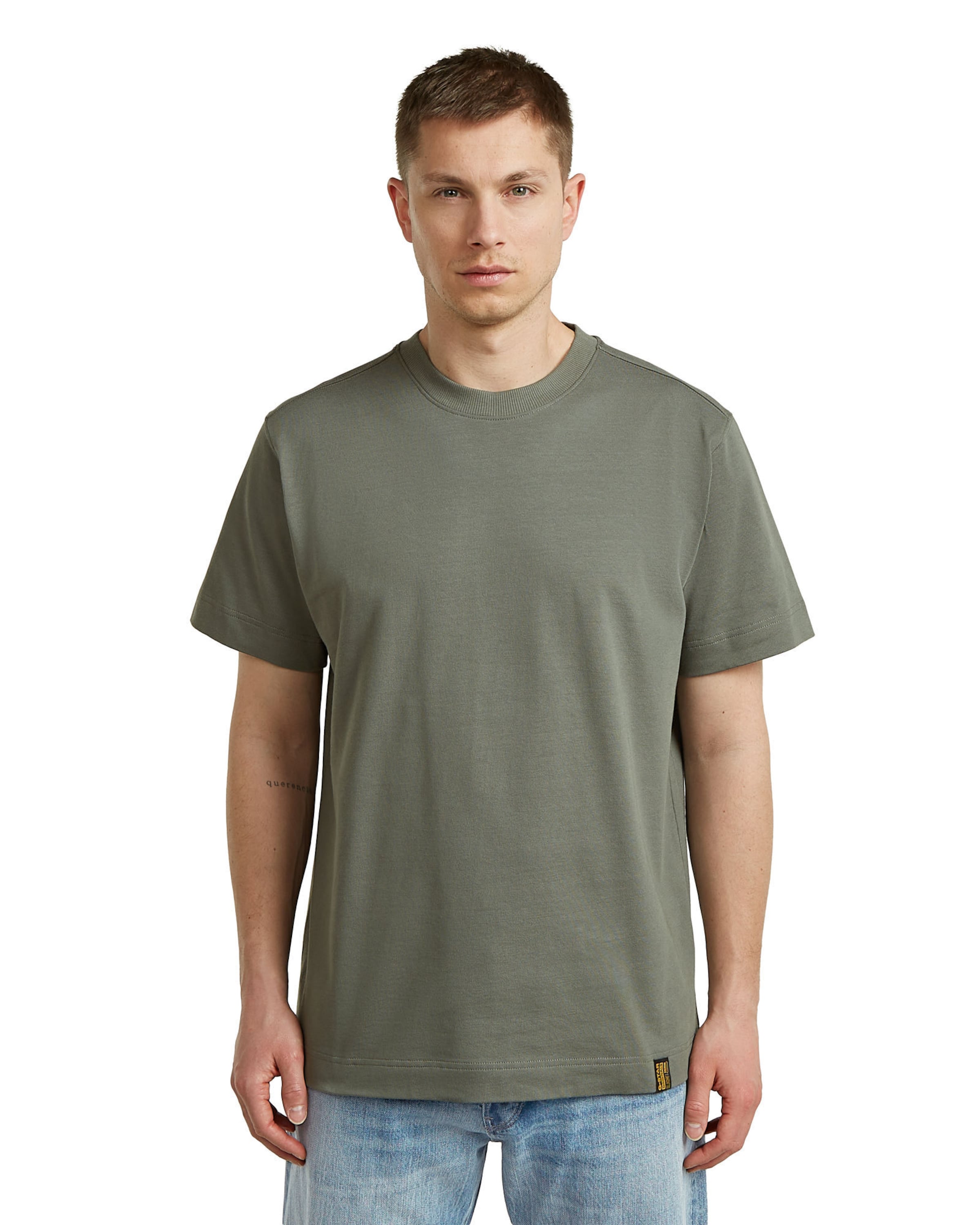G-STAR T-Shirt - 'GS-01 T-Shirt' in Grün: Vorderseite