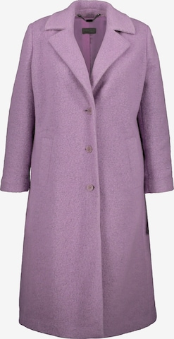 Ulla Popken Between-Seasons Coat in Purple: front