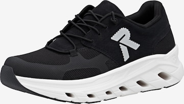 Baskets basses Rieker Sport en noir : devant
