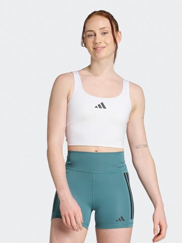 ADIDAS PERFORMANCE Μπουστάκι Αθλητικό σουτιέν 'Power' σε λευκό: μπροστά