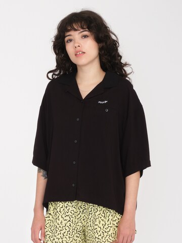 Volcom Shirt 'SERVISTONE WOVEN' in Zwart: voorkant