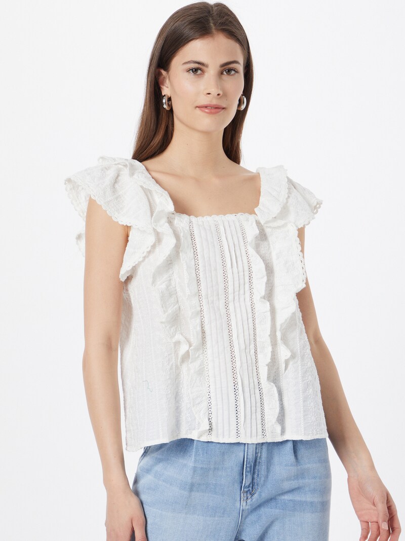 spitzenbluse weiß