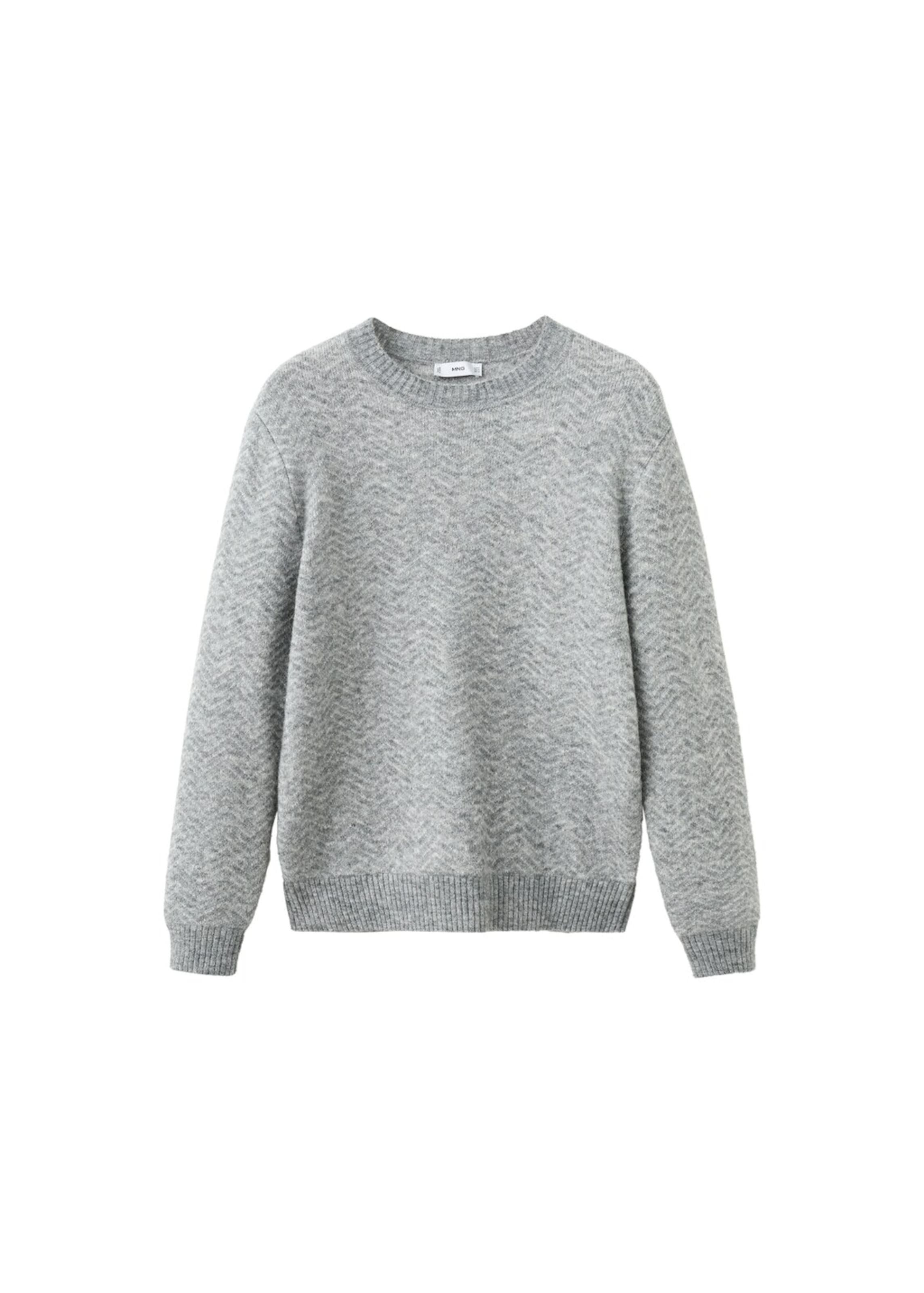 MANGO MAN Pullover 'Herring' in Grau: Vorderseite