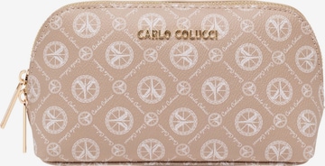 Carlo Colucci Toiletry Bag 'Anno ' in Beige: front