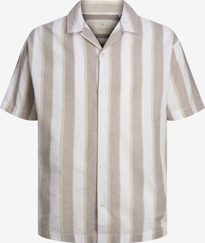JACK & JONES Overhemd 'Summer' in de kleur Lichtbeige / Beige gemêleerd / Wit, Productweergave