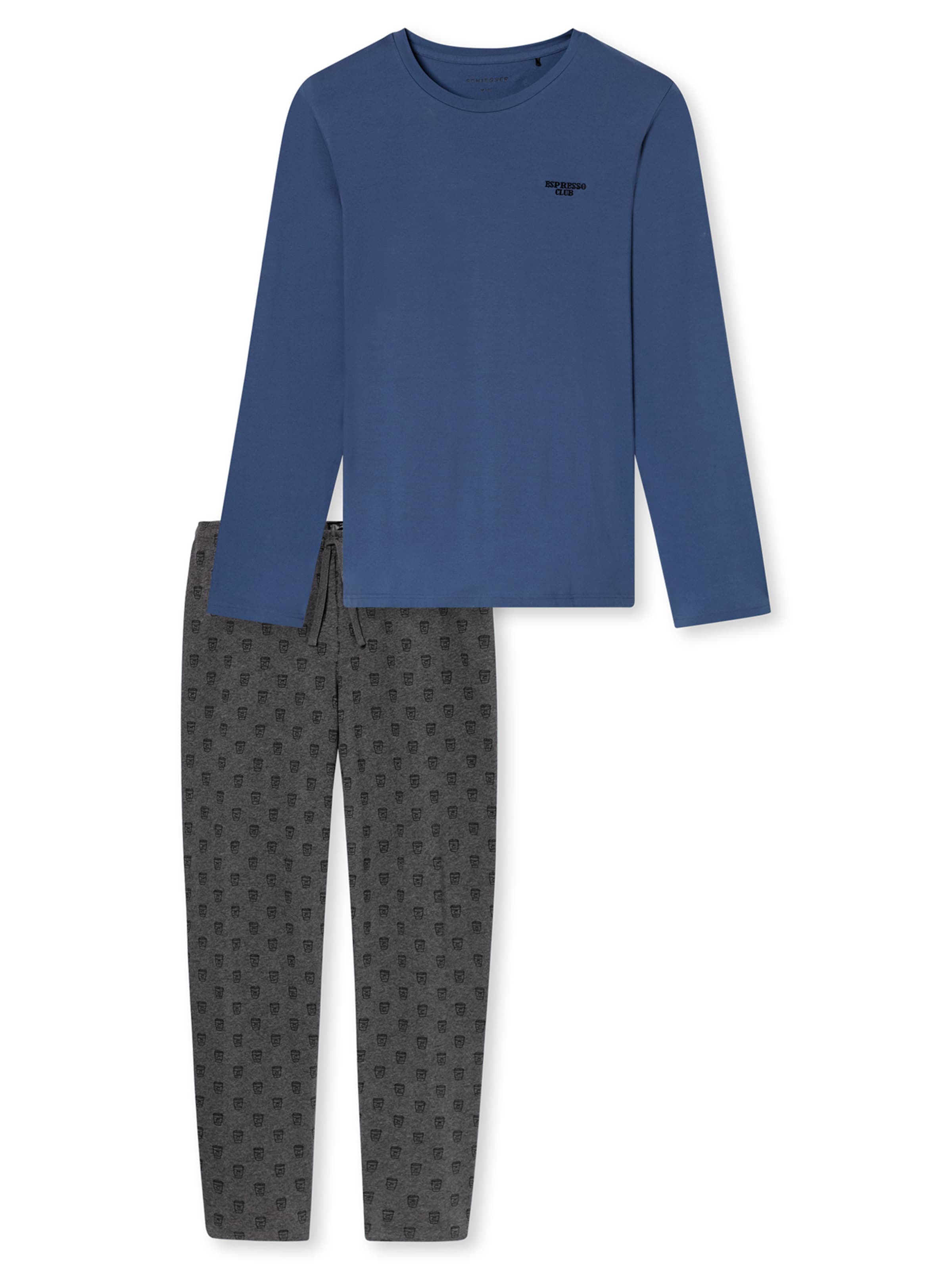 Pyjama long ' 95/5 Nightwear ' SCHIESSER en bleu : devant