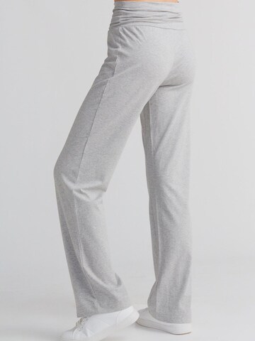 Leela COTTON Wide leg Pants 'Damen Bio-Baumwoll Komforthose' in Grey