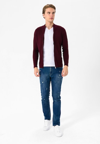 Jimmy Sanders Gebreid vest in Rood