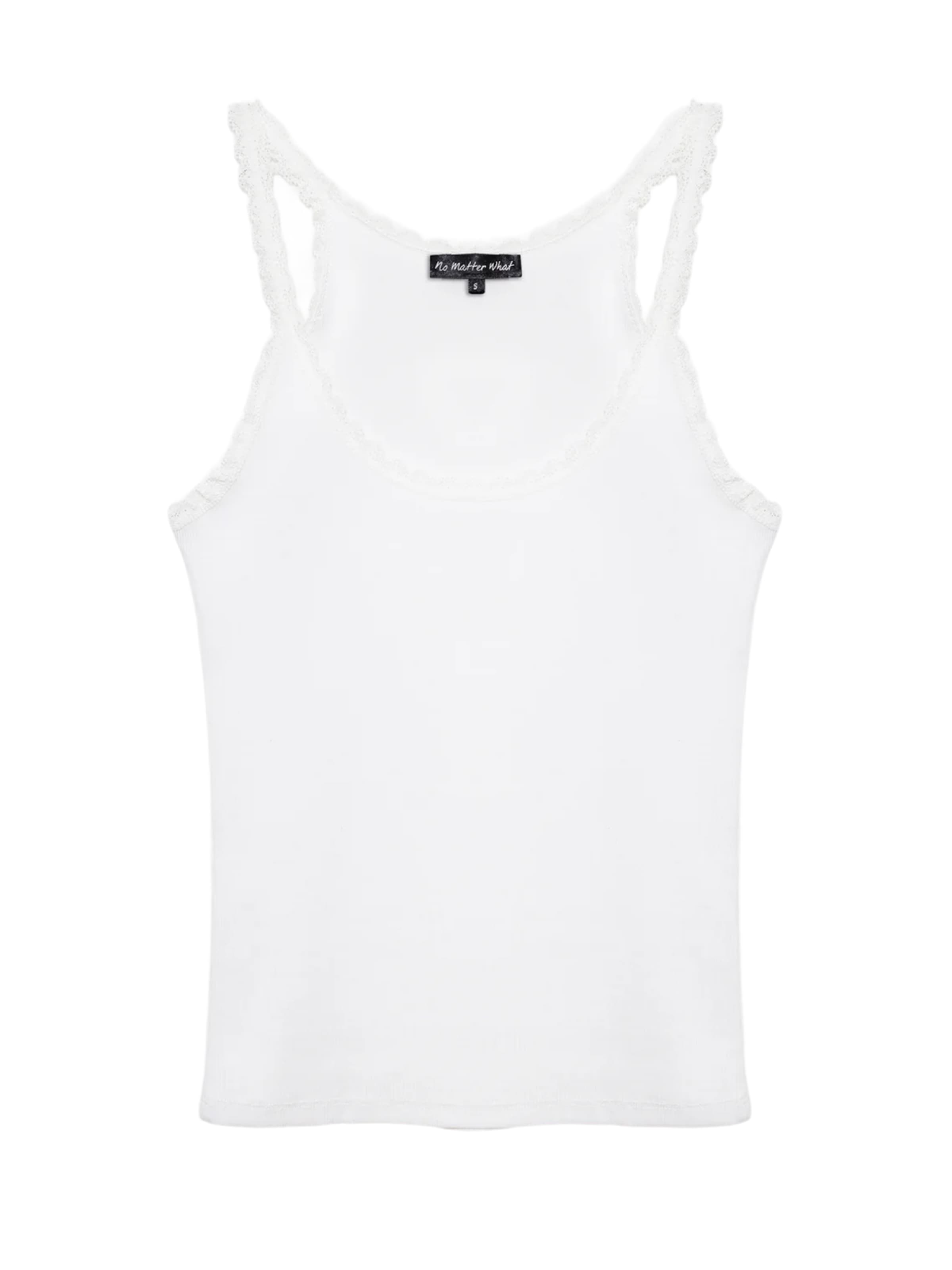No Matter What Top in Wit: voorkant
