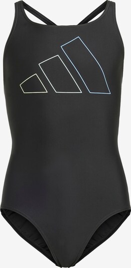 Sportinis maudymosi kostiumėlis 'Big Bars' iš ADIDAS PERFORMANCE, spalva – kremo / mėlyna / pilka / juoda, Prekių apžvalga