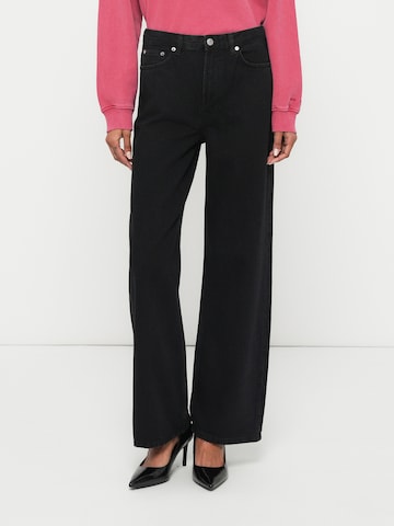 Samsøe Samsøe Wide leg Jeans 'Shelly' in Black: front