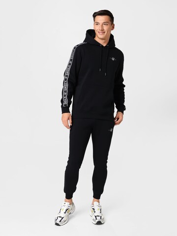 SikSilk Sweatsuit in Black: front