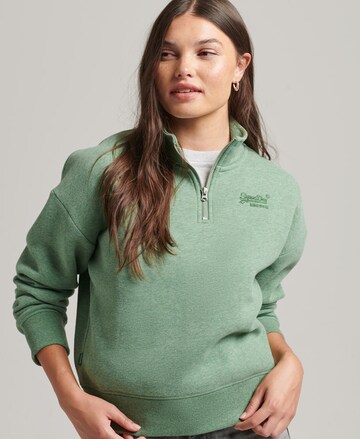 Sweat-shirt Superdry en vert : devant