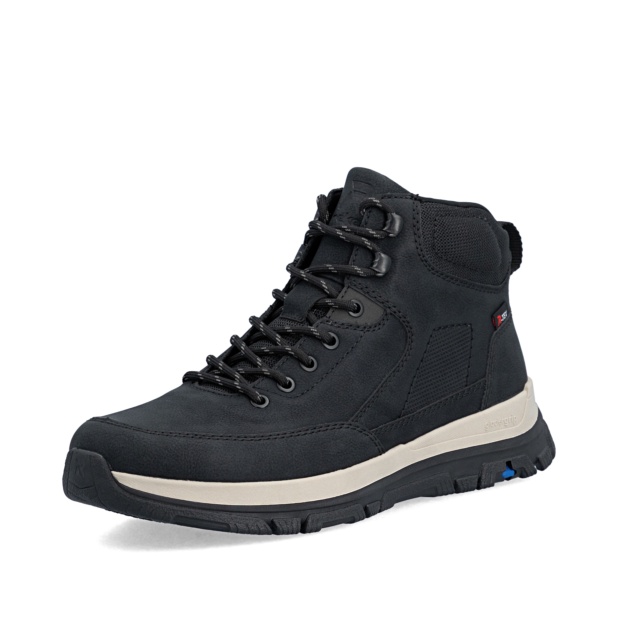 Bottes à lacets Rieker en noir : devant