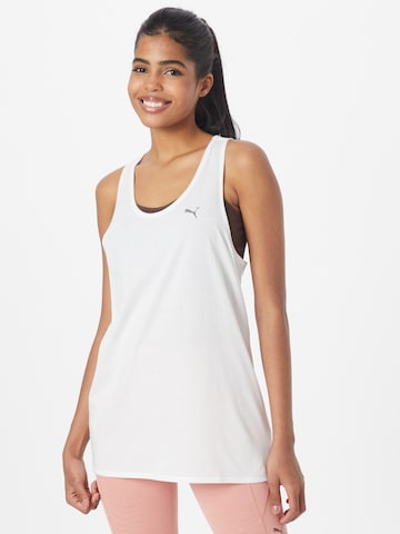 PUMA - Top deportivo en blanco: frente