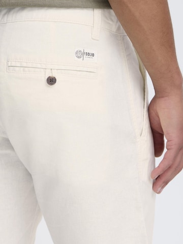 !Solid Regular Broek 'Loras' in Wit