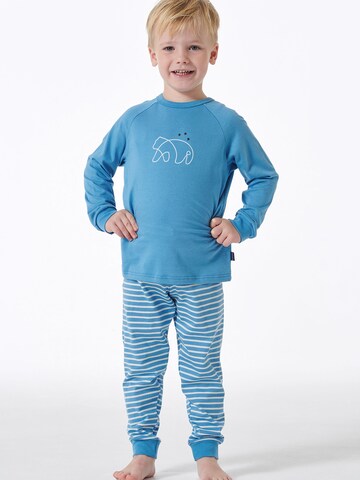 SCHIESSER - Pijama 'Natural Love' en azul: frente