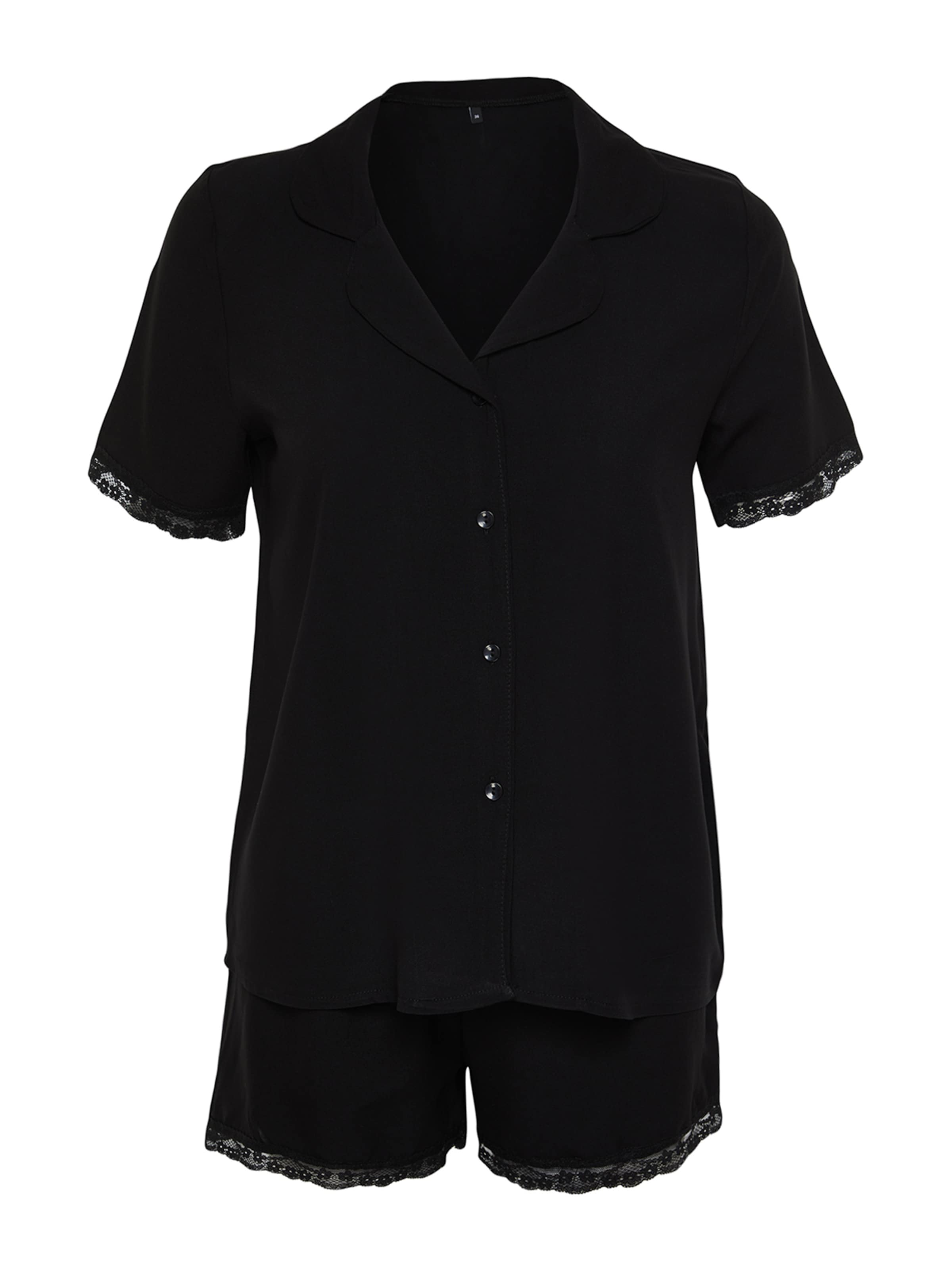 Trendyol Pizsama - fekete: elől