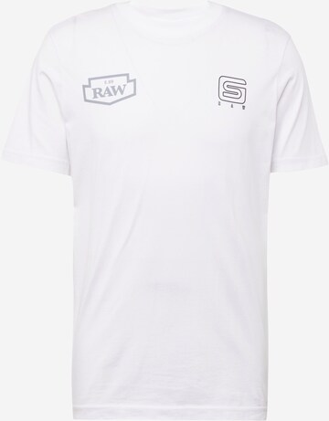 T-Shirt G-Star RAW en blanc : devant