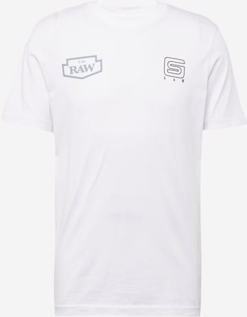 T-Shirt G-Star RAW en blanc : devant
