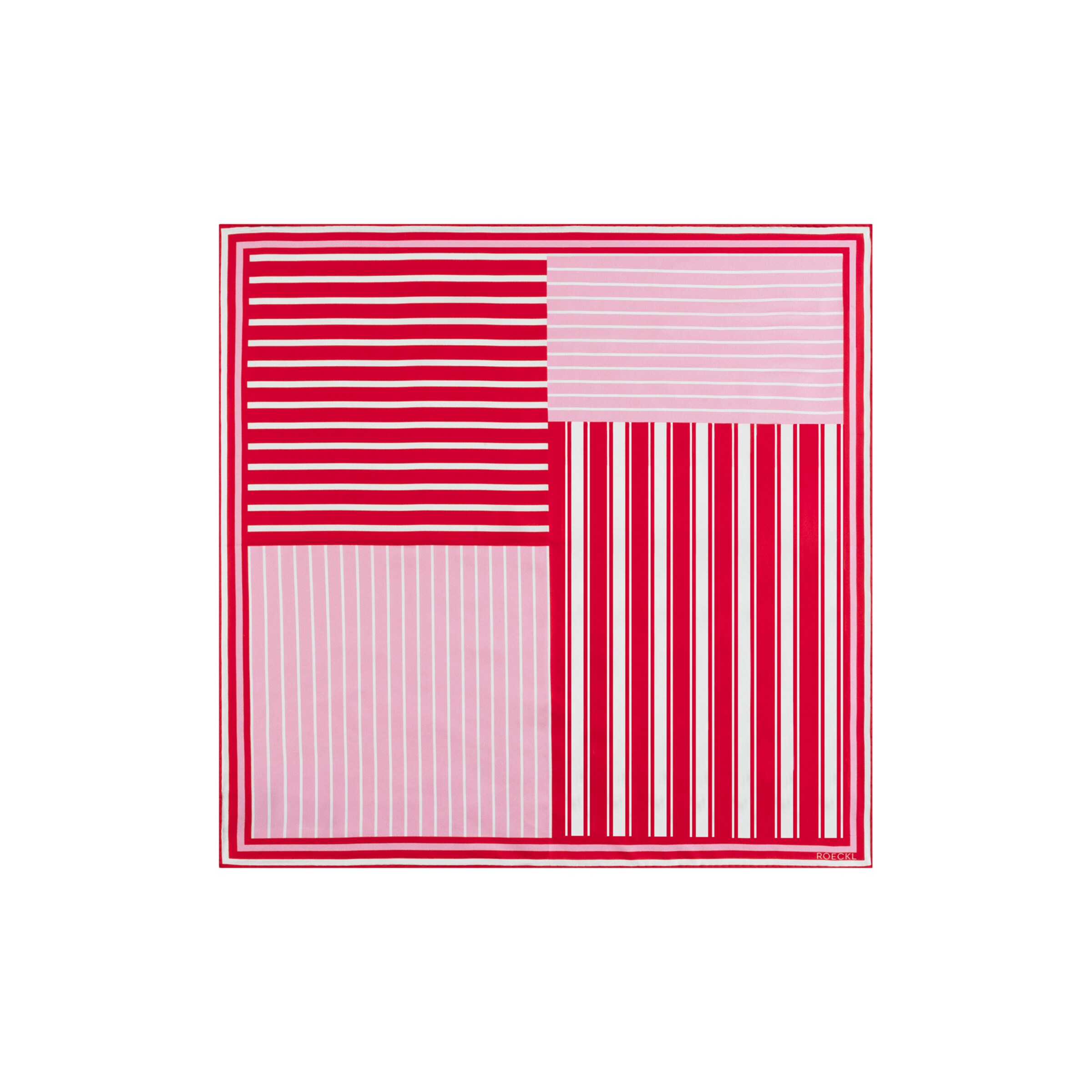 Foulard 'COLOURED STRIPES NICKY' Roeckl di colore rosa antico / rosso / bianco, Visualizzazione prodotti