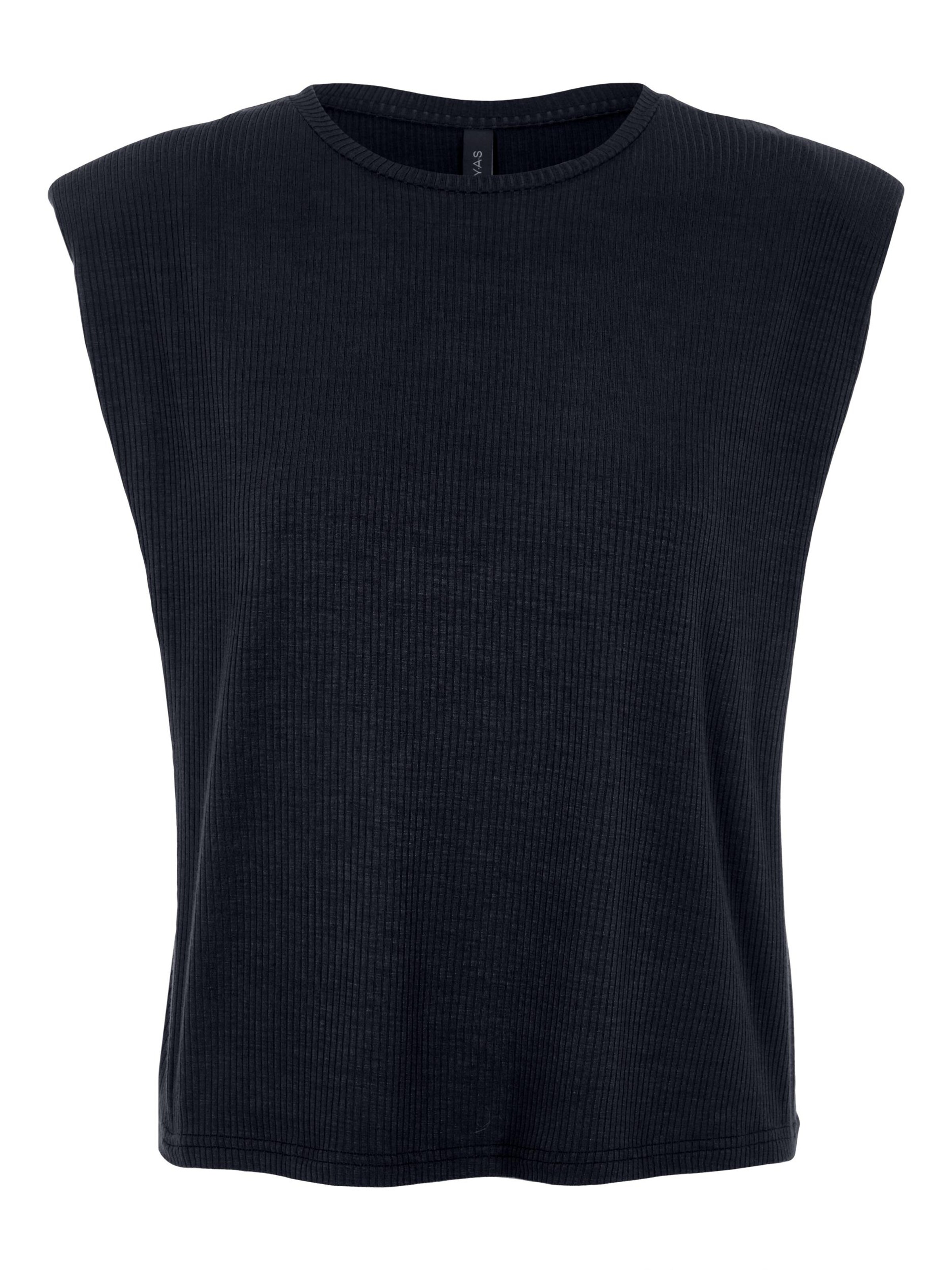 YAS Tall Topp 'Elle', värv must: eest vaates