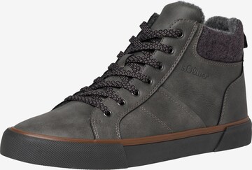 s.Oliver High-Top Sneakers in Grey: front