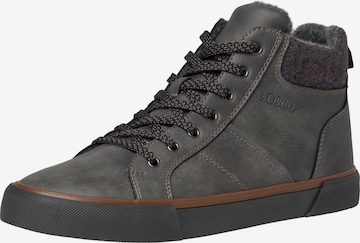 s.Oliver Sneakers hoog in Grijs: voorkant