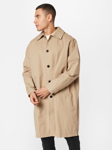 Manteau mi-saison WEEKDAY en beige : devant