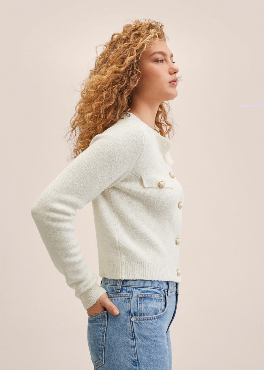 MANGO Strickjacke 'Croissan' in Beige ABOUT YOU