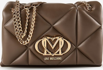 Sac à bandoulière 'Embossed' Love Moschino en marron : devant