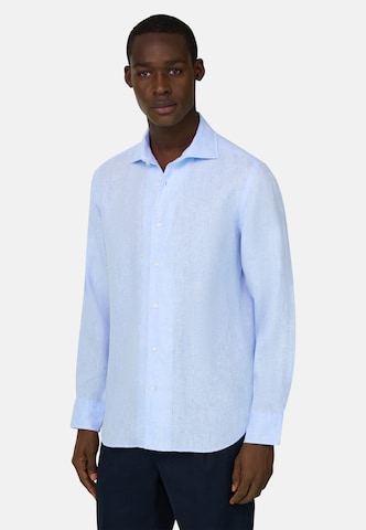 Boggi Milano Regular Fit Hemd in Blau: Vorderseite