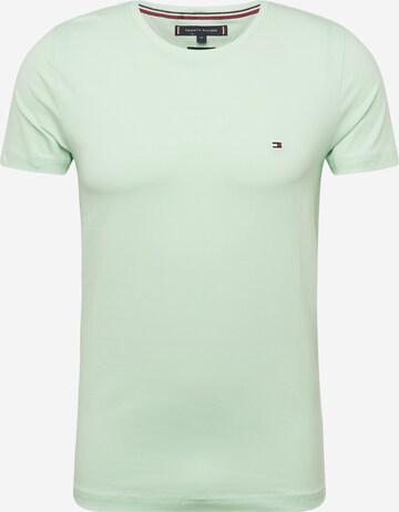 TOMMY HILFIGER Slim fit T-shirt i grön: framsida