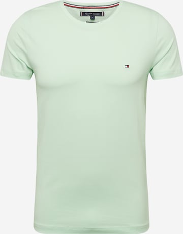 Coupe slim T-Shirt TOMMY HILFIGER en vert : devant
