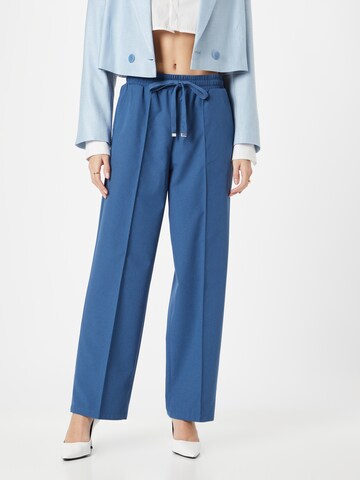 Wide leg Pantaloni cu dungă de la UNITED COLORS OF BENETTON pe albastru: față