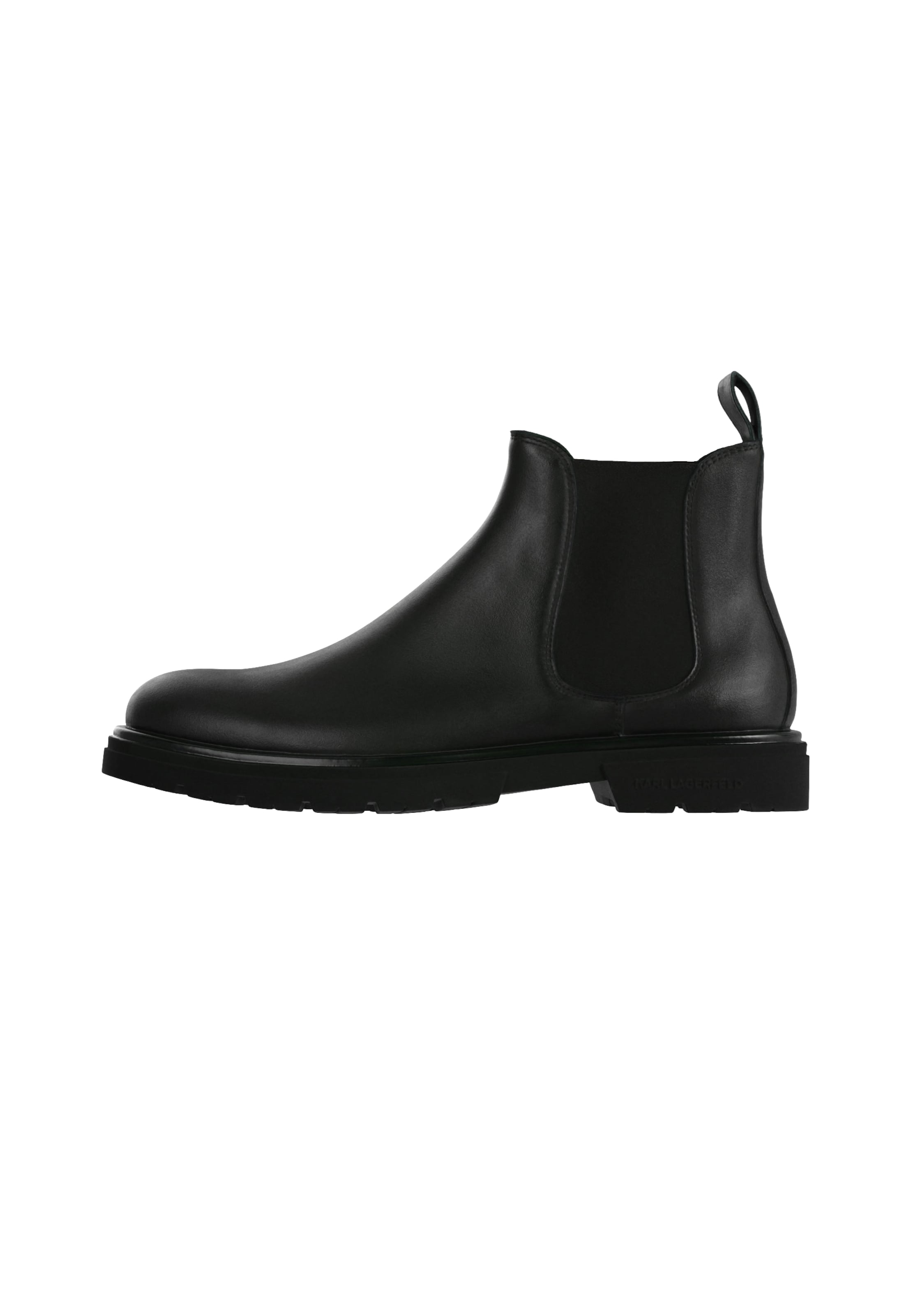 Karl Lagerfeld Chelsea Boots in Schwarz: Vorderseite