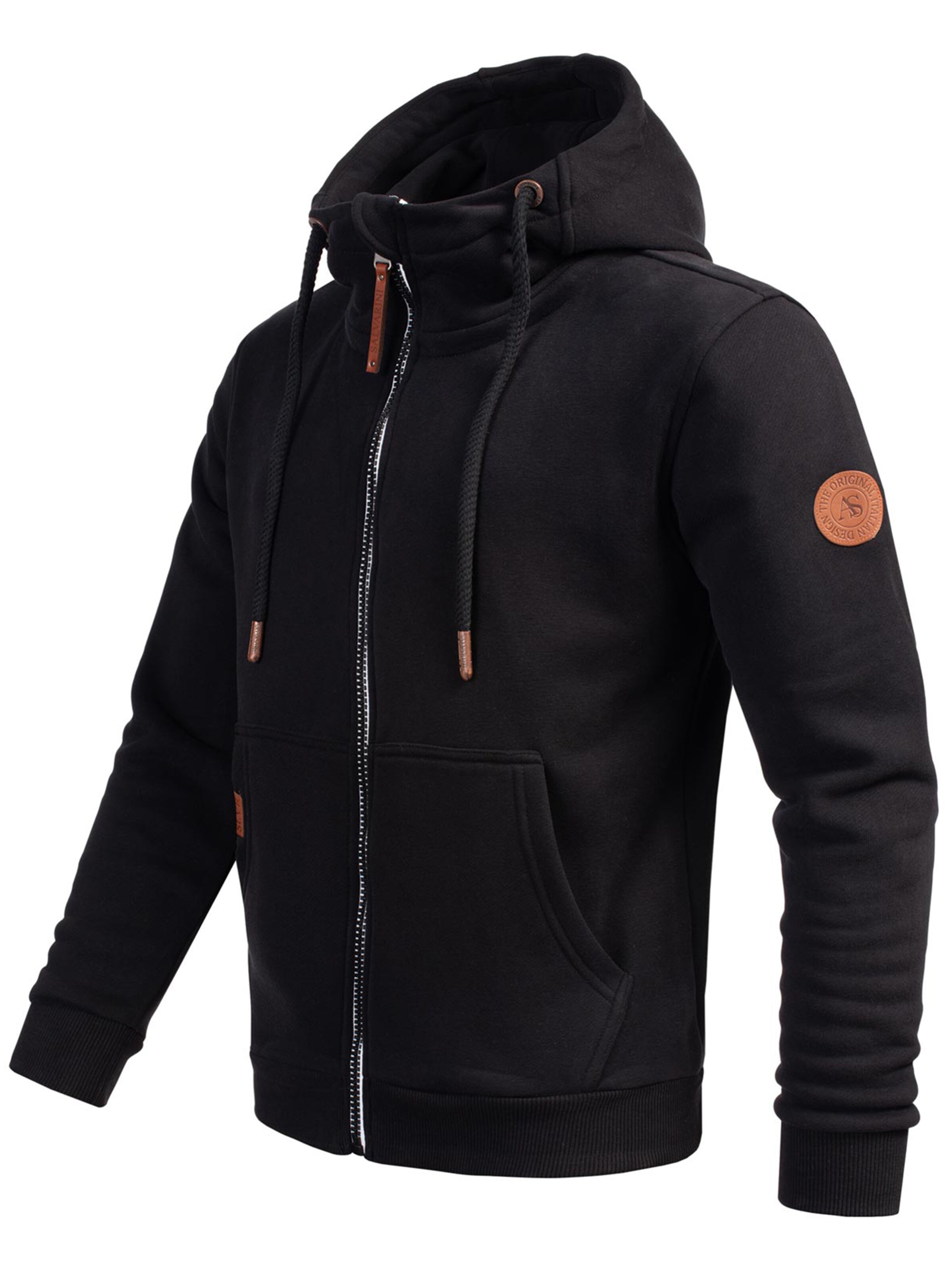 Alessandro Salvarini Sweatjacke 'Geenio' in Schwarz