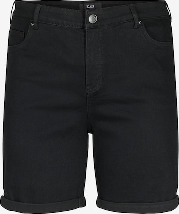 Zizzi Slimfit Housut 'JELLA' värissä musta: etupuoli