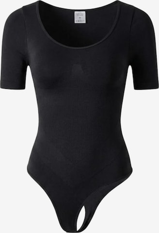 Shapetape Shapingbody 'Body met Korte Mouwen en String' in Zwart: voorkant