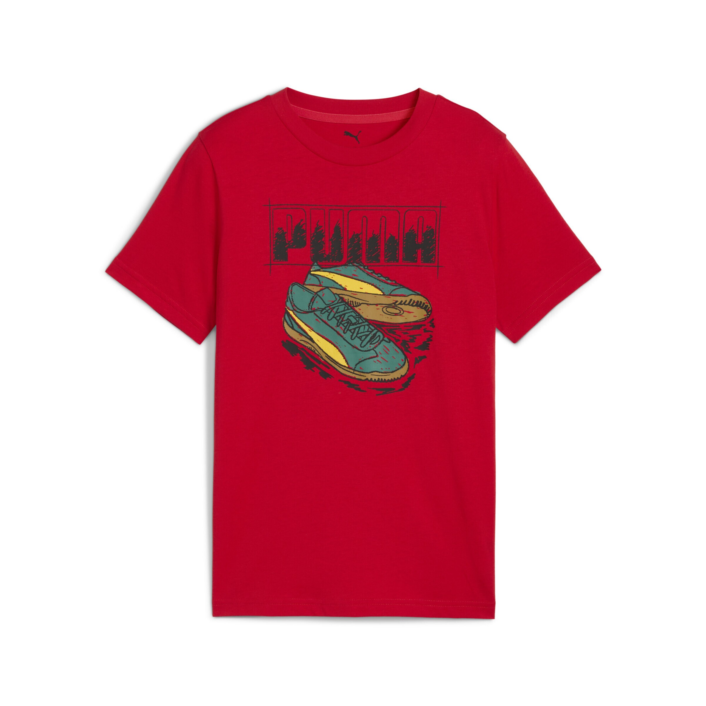 PUMA Shirt in Yellow / Pastel green / Red / Black, Item view