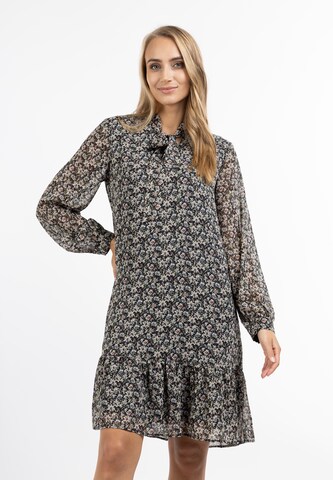 Robe Usha en noir : devant