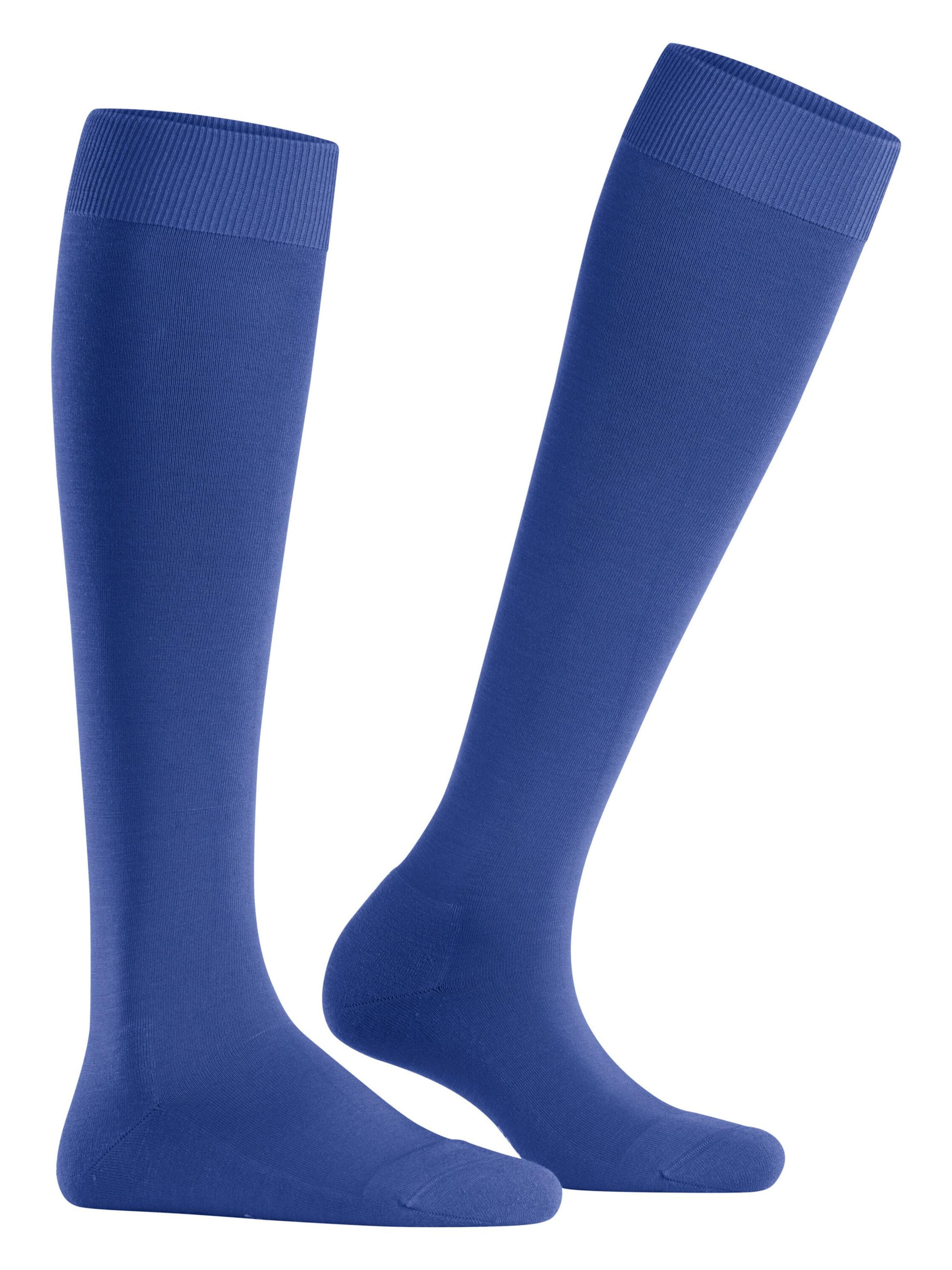 FALKE Knee High Socks 'ClimaWool' in Blue