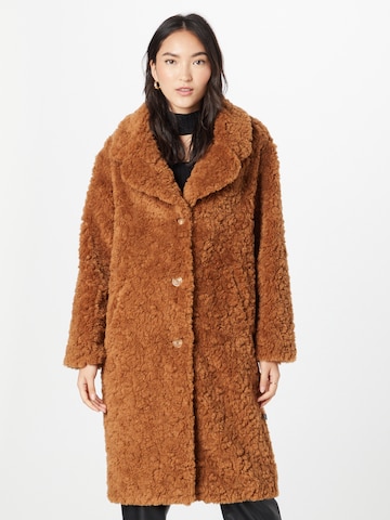 FREAKY NATION Between-Seasons Coat in Brown: front