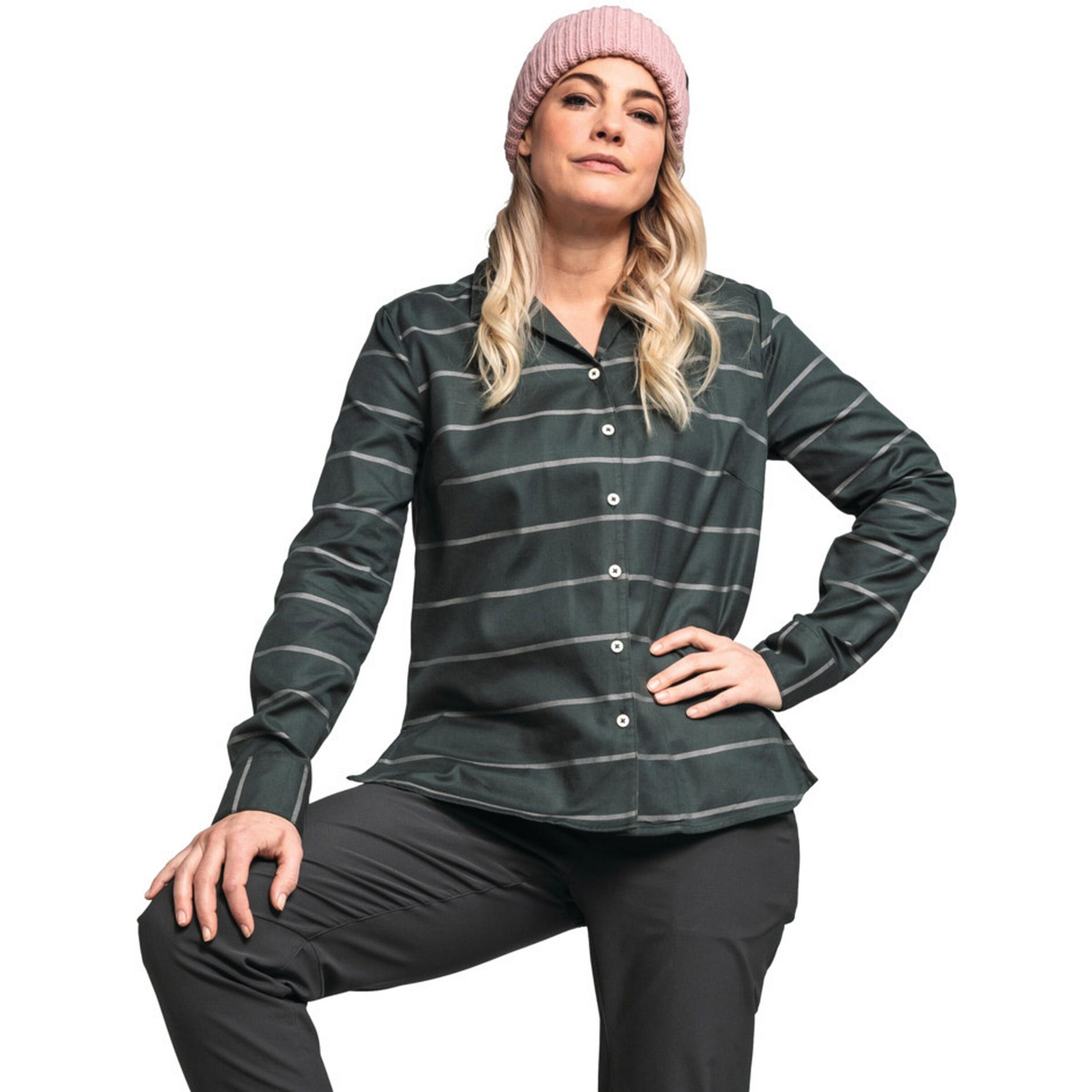 Schöffel - Blusa 'Roslyn' em verde: frente