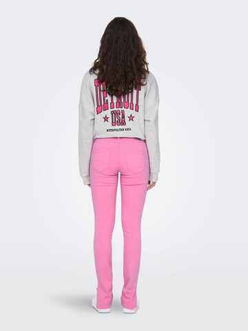 Coupe slim Pantalon 'BLUSH' ONLY en rose