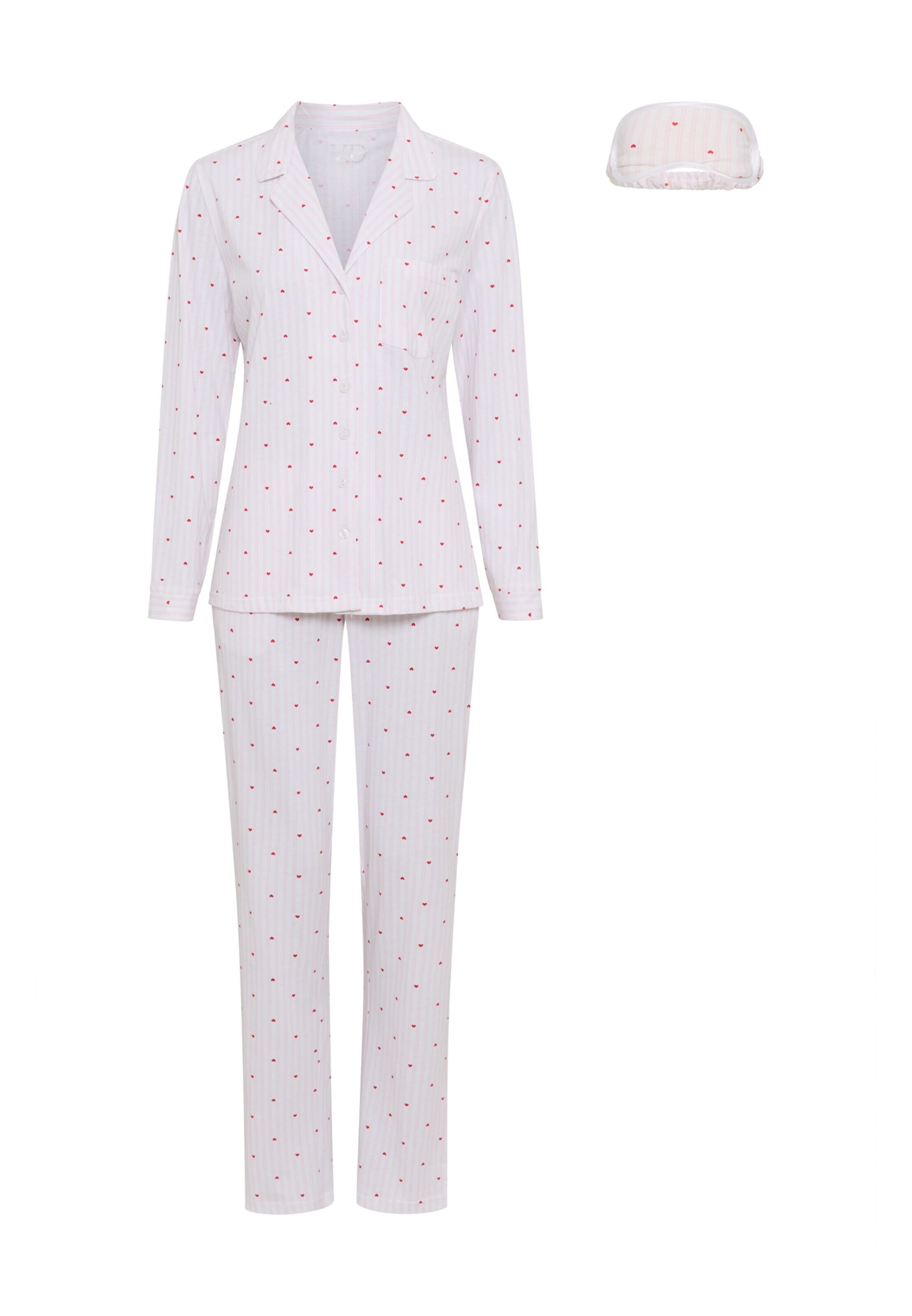 Pijama de la VIVANCE by LASCANA pe alb: față