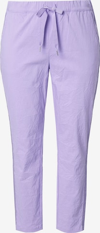MIAMODA Regular Trousers in Purple: front
