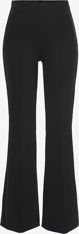 MAC Regular Pleated Pants in Black: front